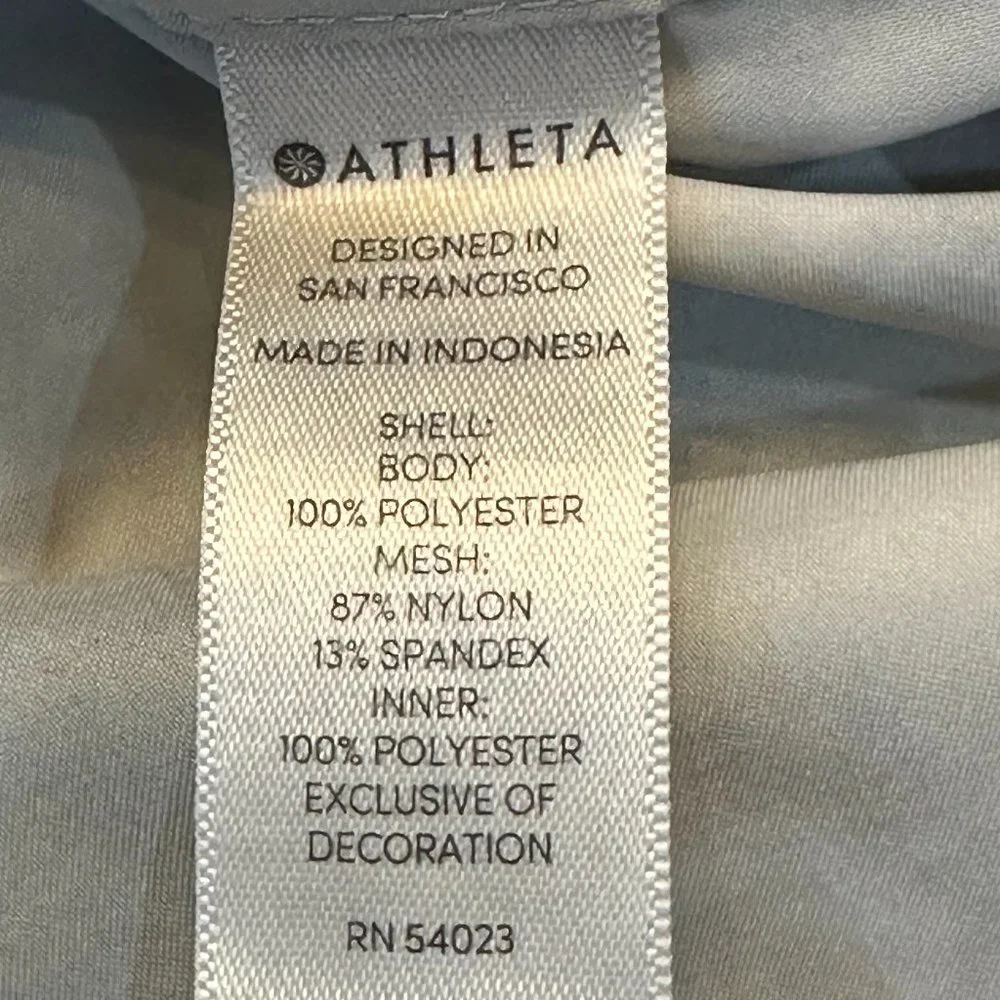 Women's‎ Athleta Racer Run Printed Mesh Tie Dye Shorts White/Grey Size Small